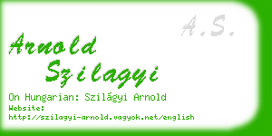 arnold szilagyi business card
