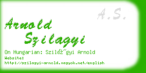 arnold szilagyi business card